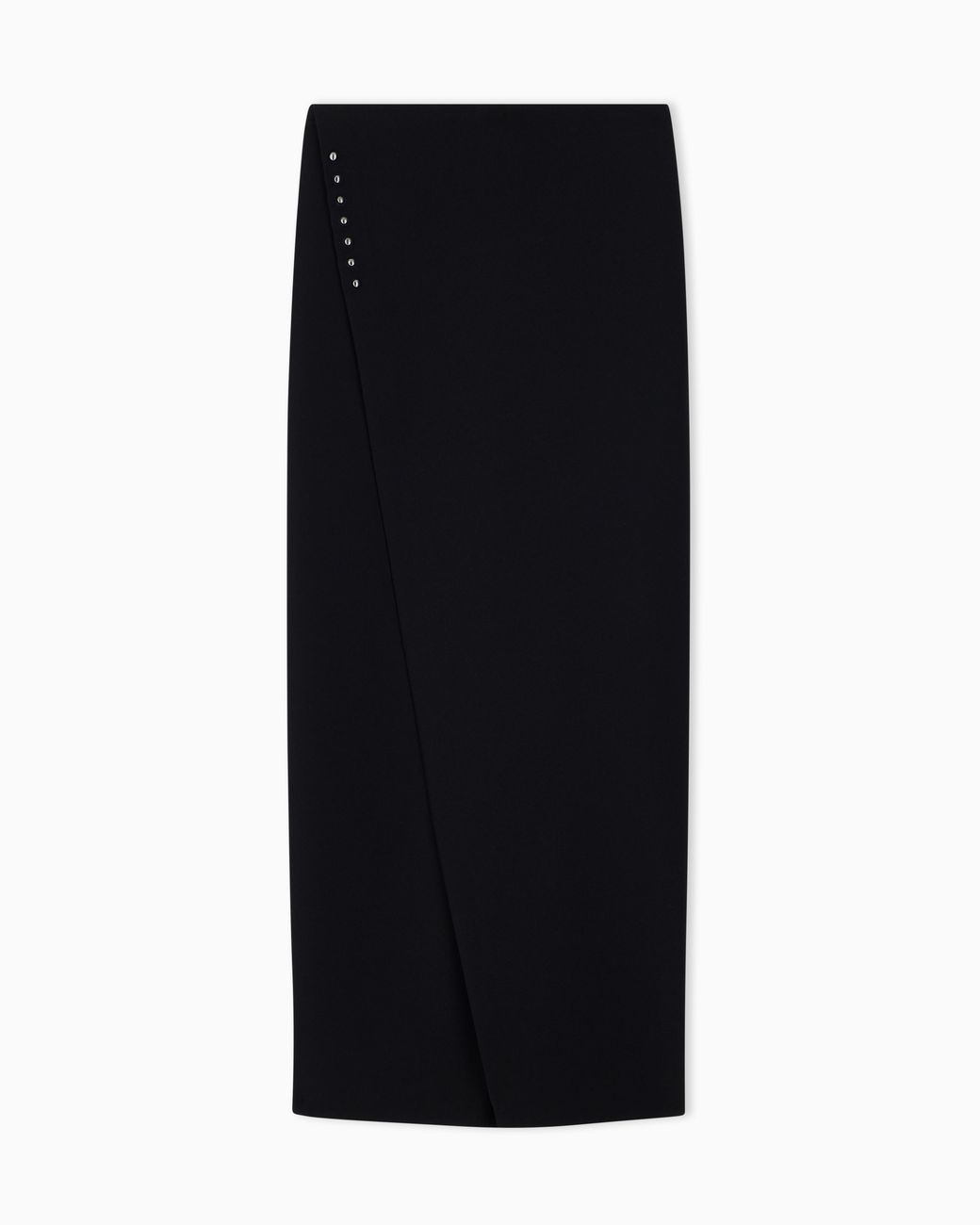 Emporio Armani Black Unlined Wrap Skirt