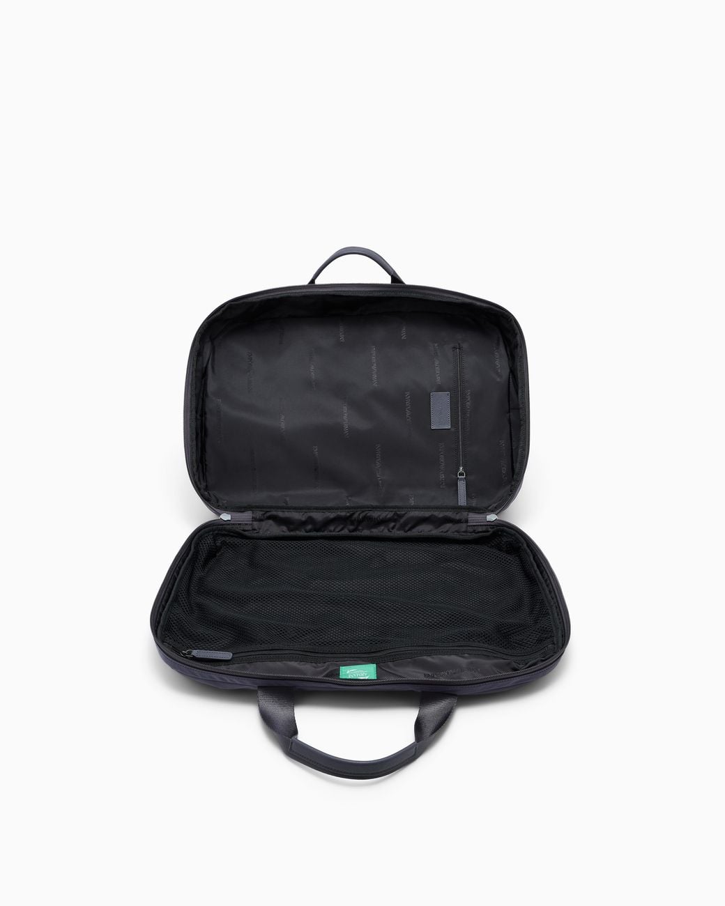 Emporio Armani Blue Backpack With Breathable Mesh And Bonded Leather Details for men