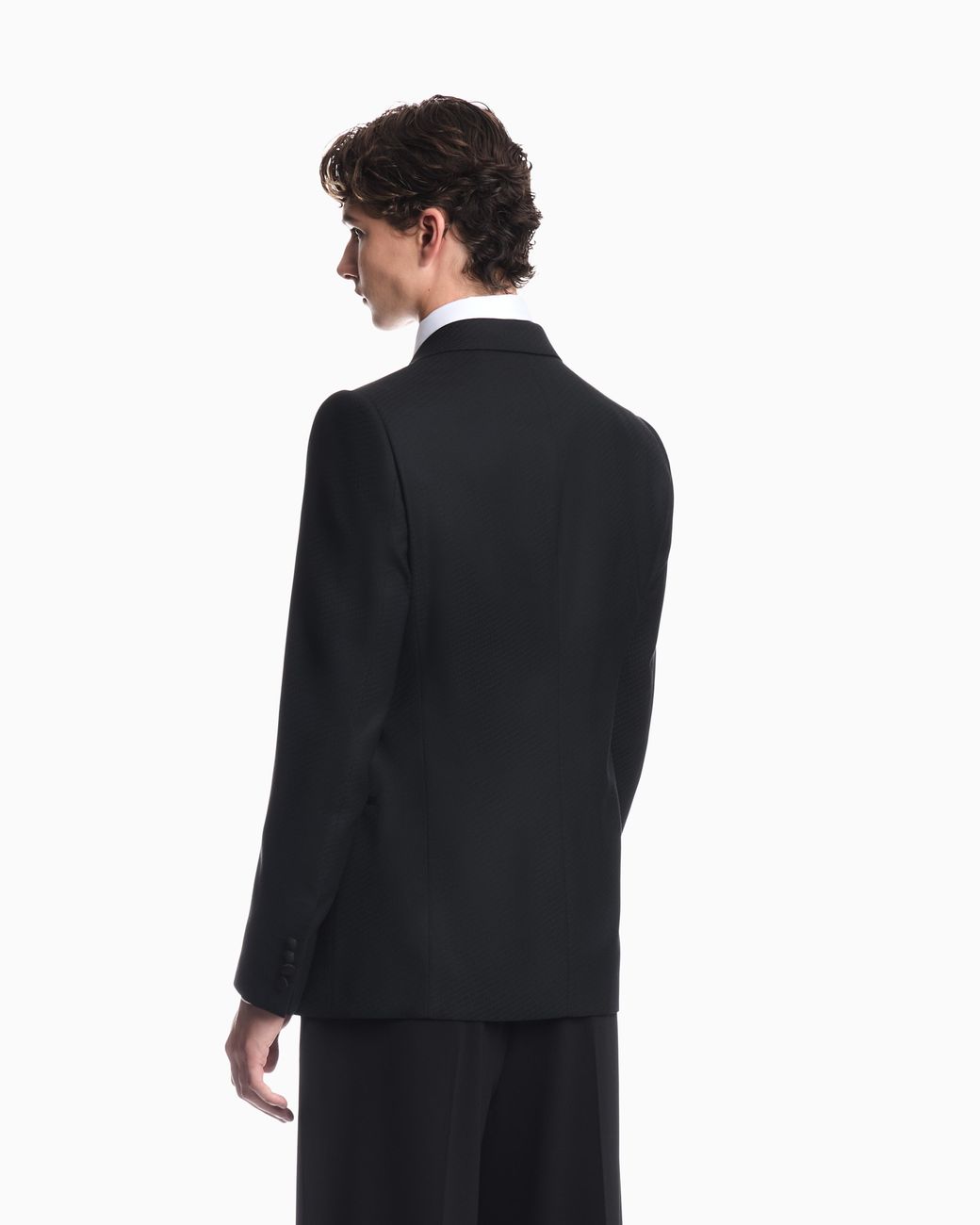 Emporio Armani Blue Jacquard Blazer for men