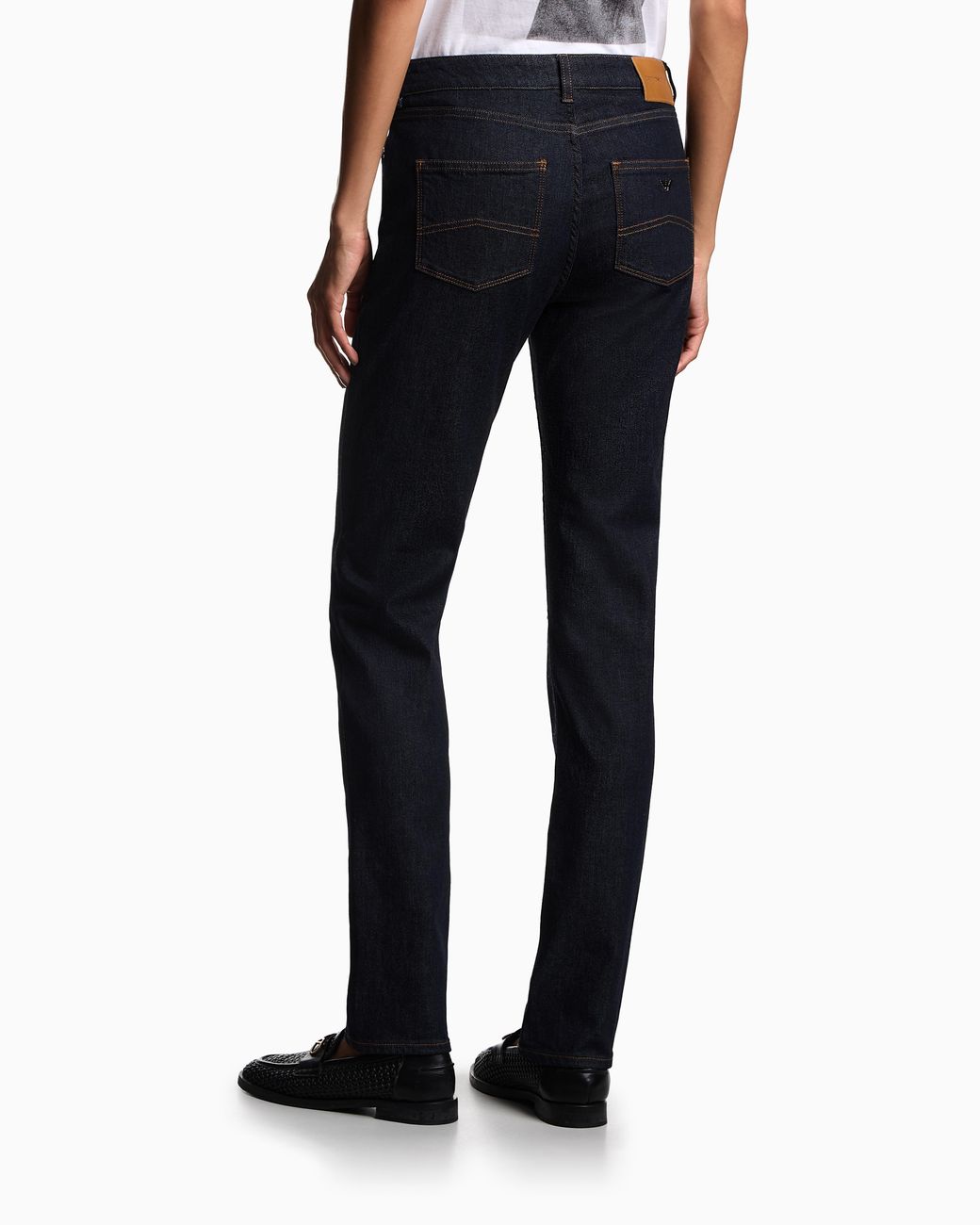 Emporio Armani Blue Stretch Jeans Essential With Five Pockets And A Skinny Leg