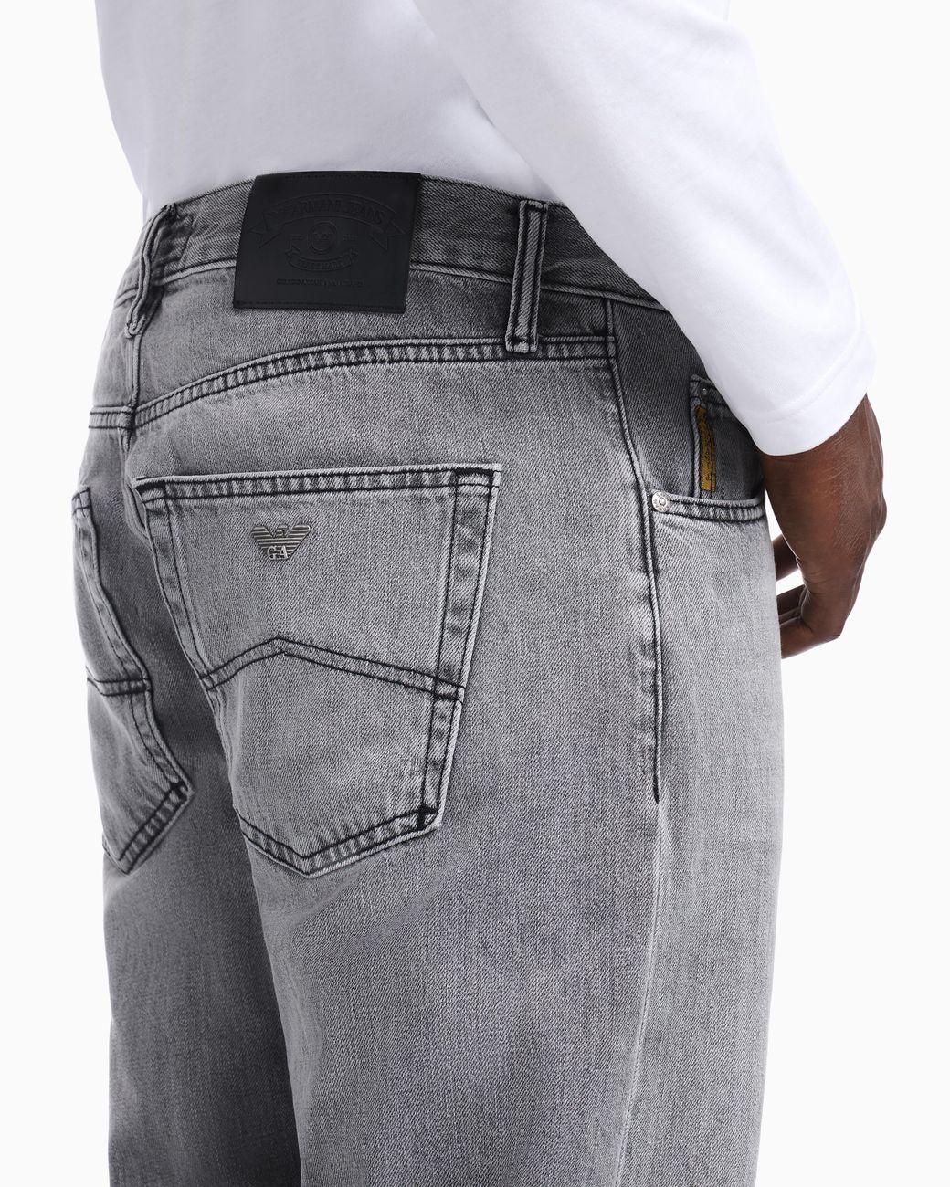 Emporio Armani Gray Five-Pocket Jeans for men
