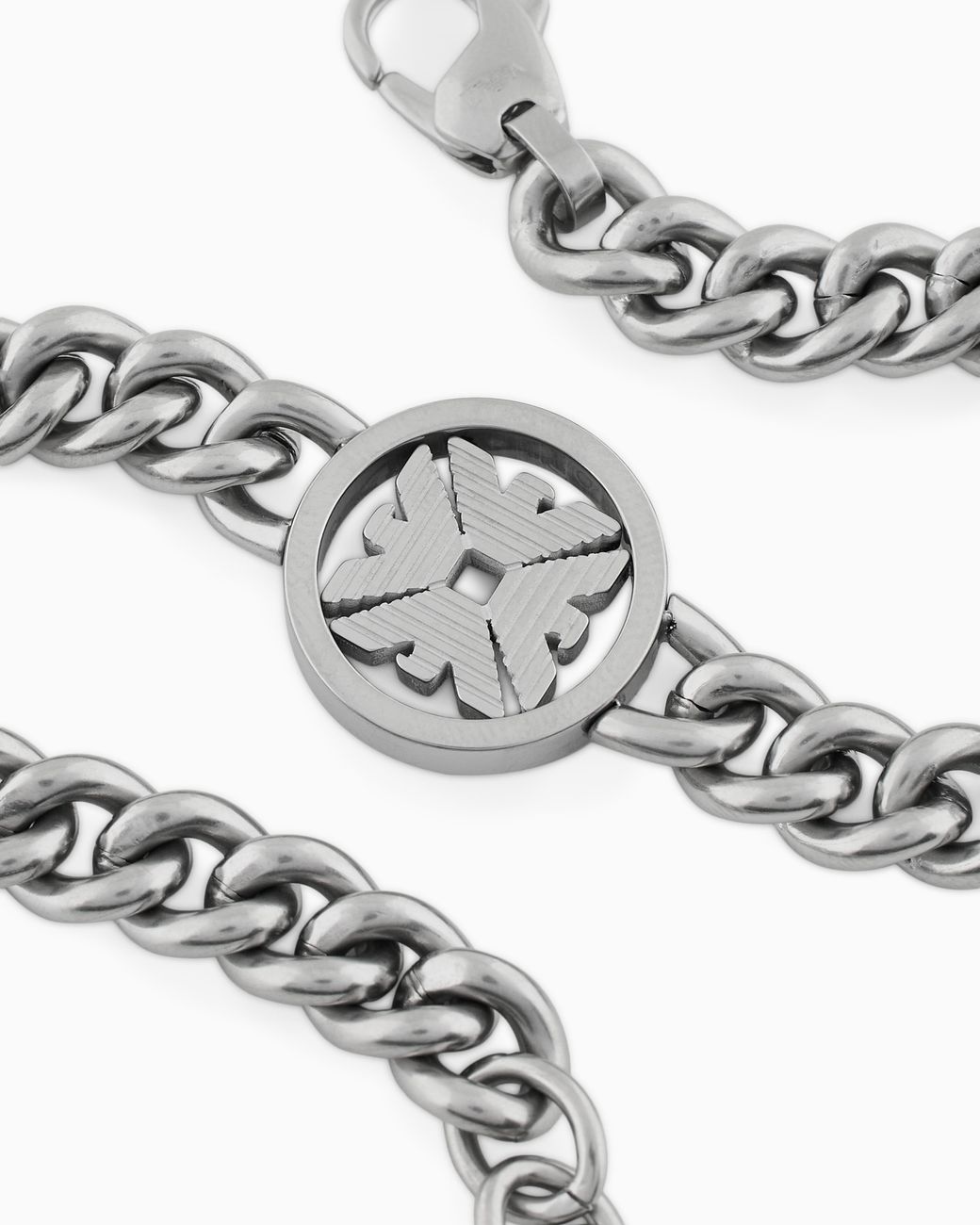 Emporio Armani Metallic Stainless Steel Chain Bracelet for men