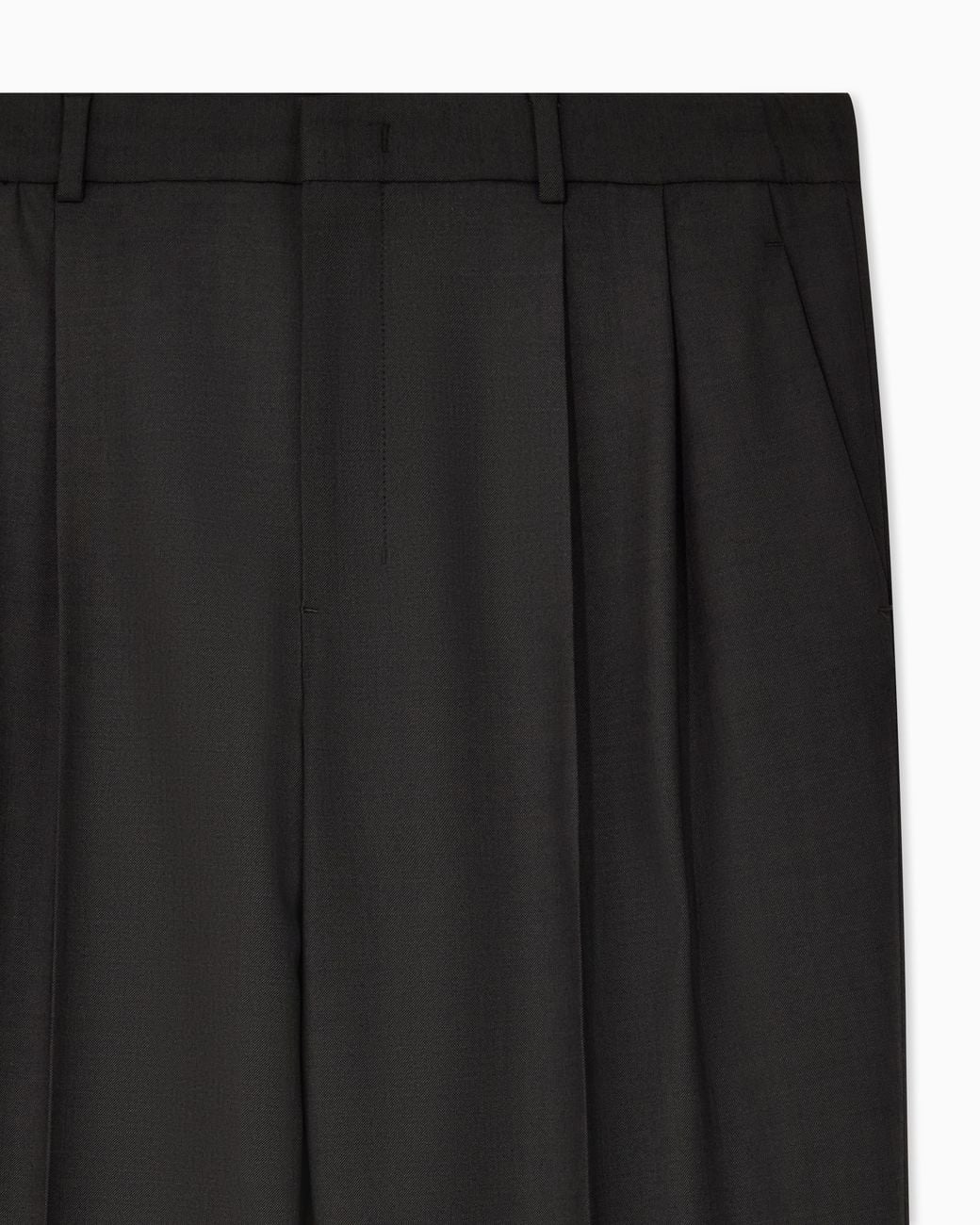 Emporio Armani Black Formal Trousers for men