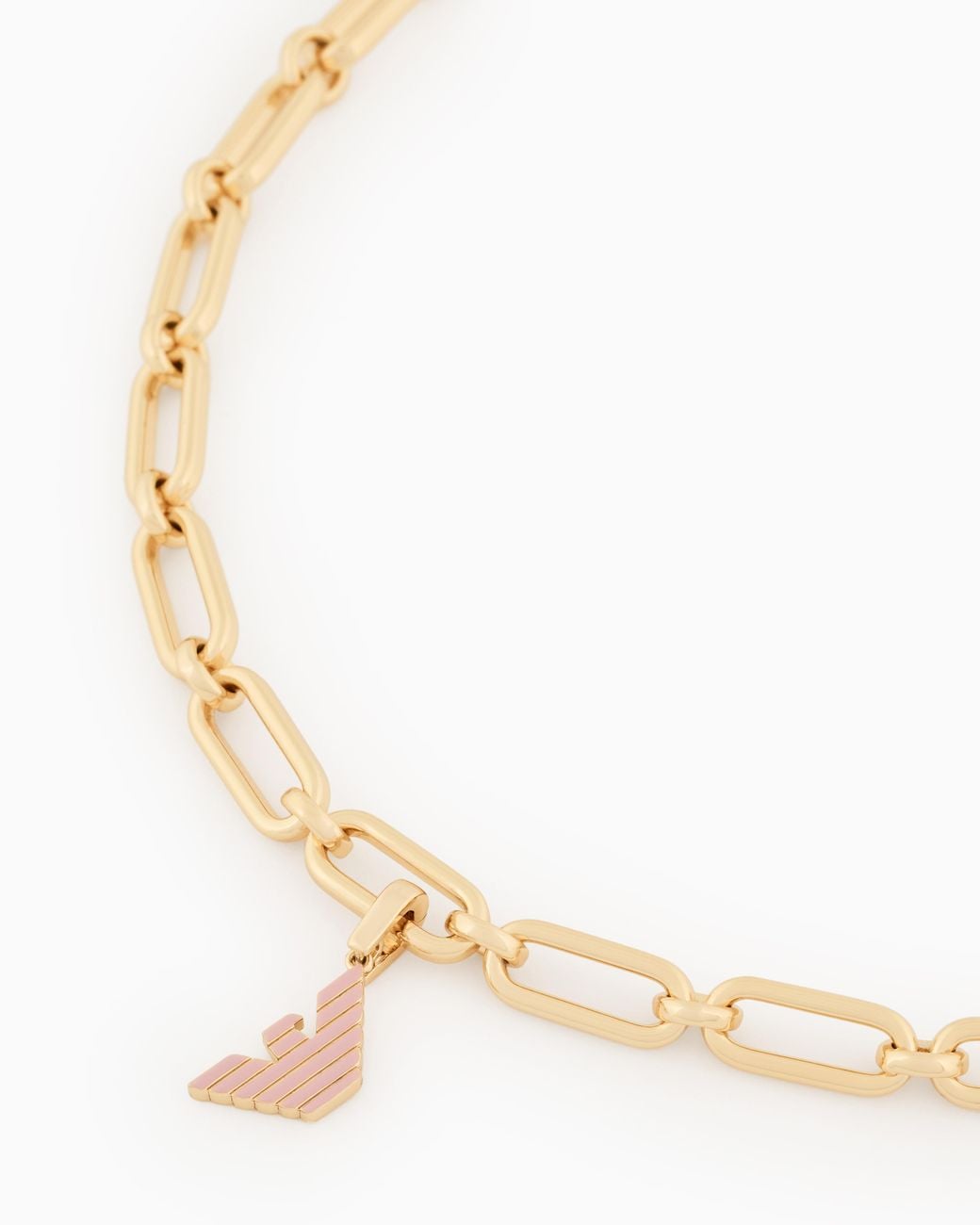 Emporio Armani White Tone Brass Charm