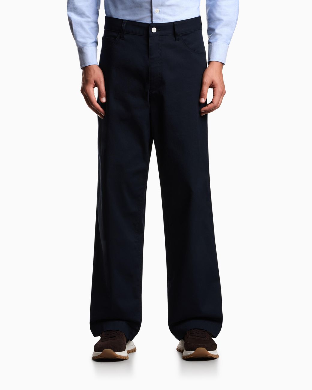 Emporio Armani Blue Five-Pocket Trousers for men