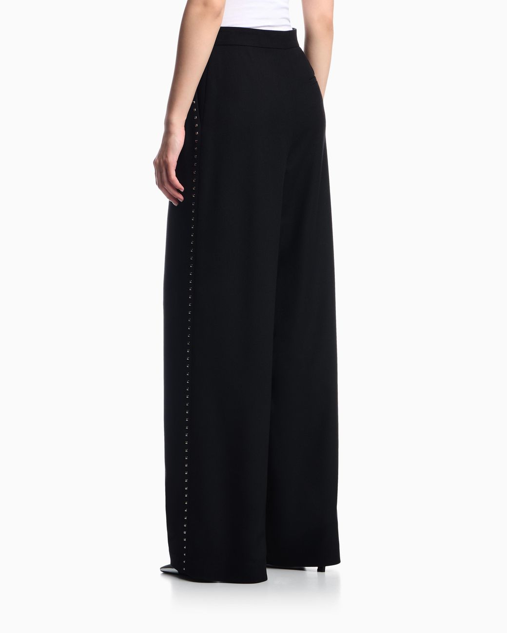 Emporio Armani Blue Wide-Leg Trousers