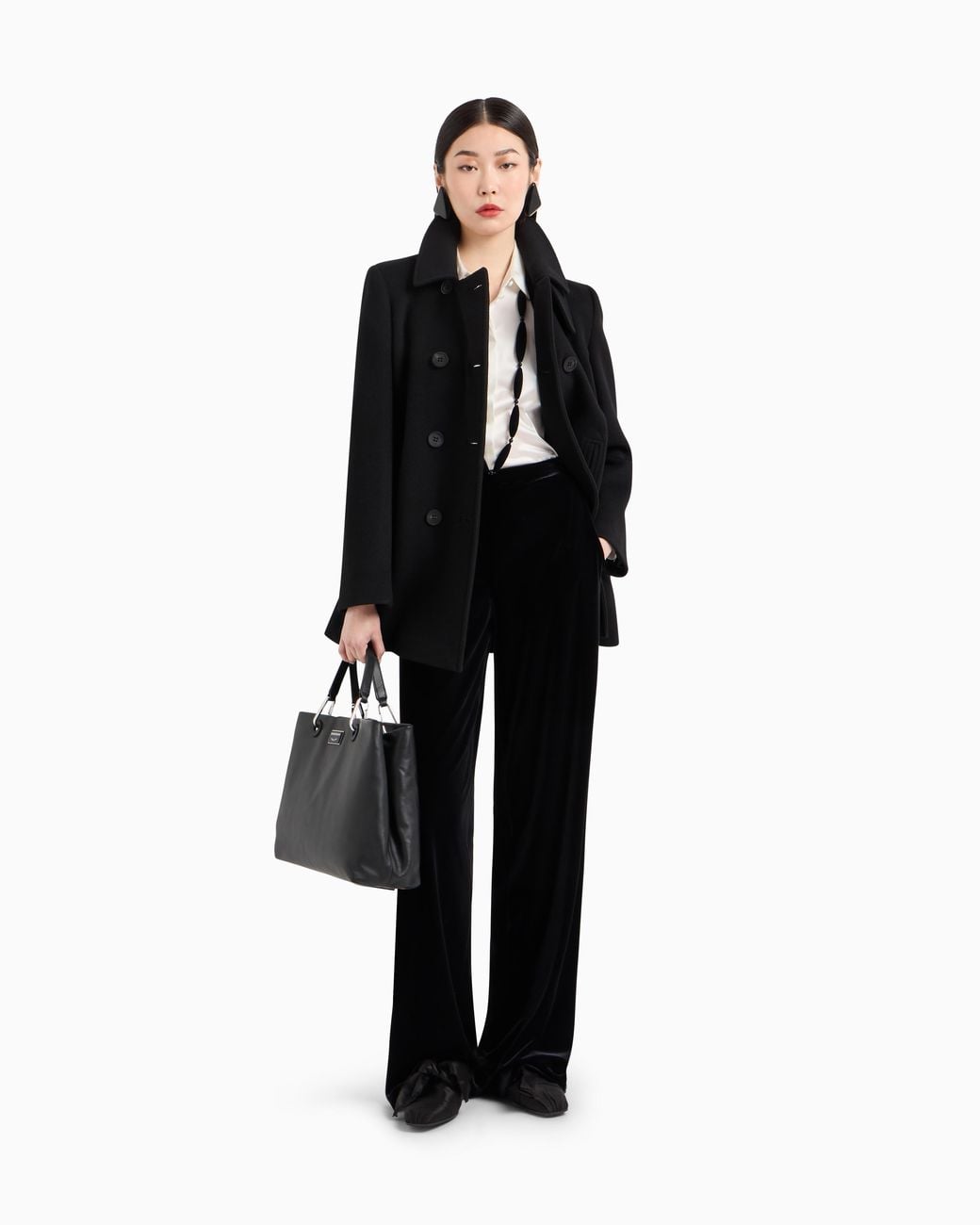 Emporio Armani White Silk Satin Shirt