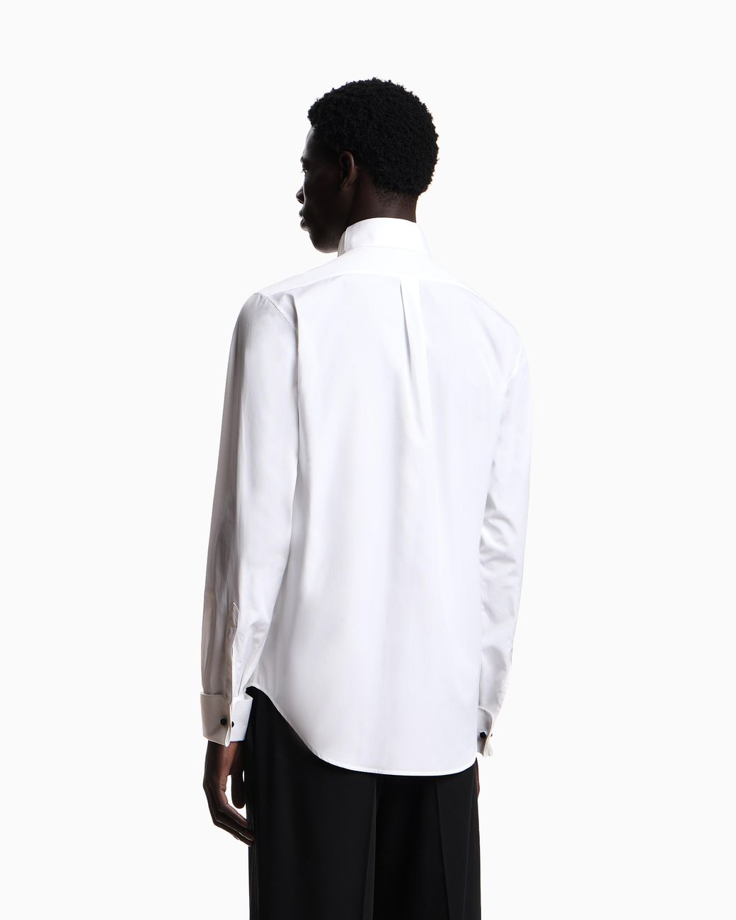 Emporio Armani White Tuxedo Shirt With Plastron for men