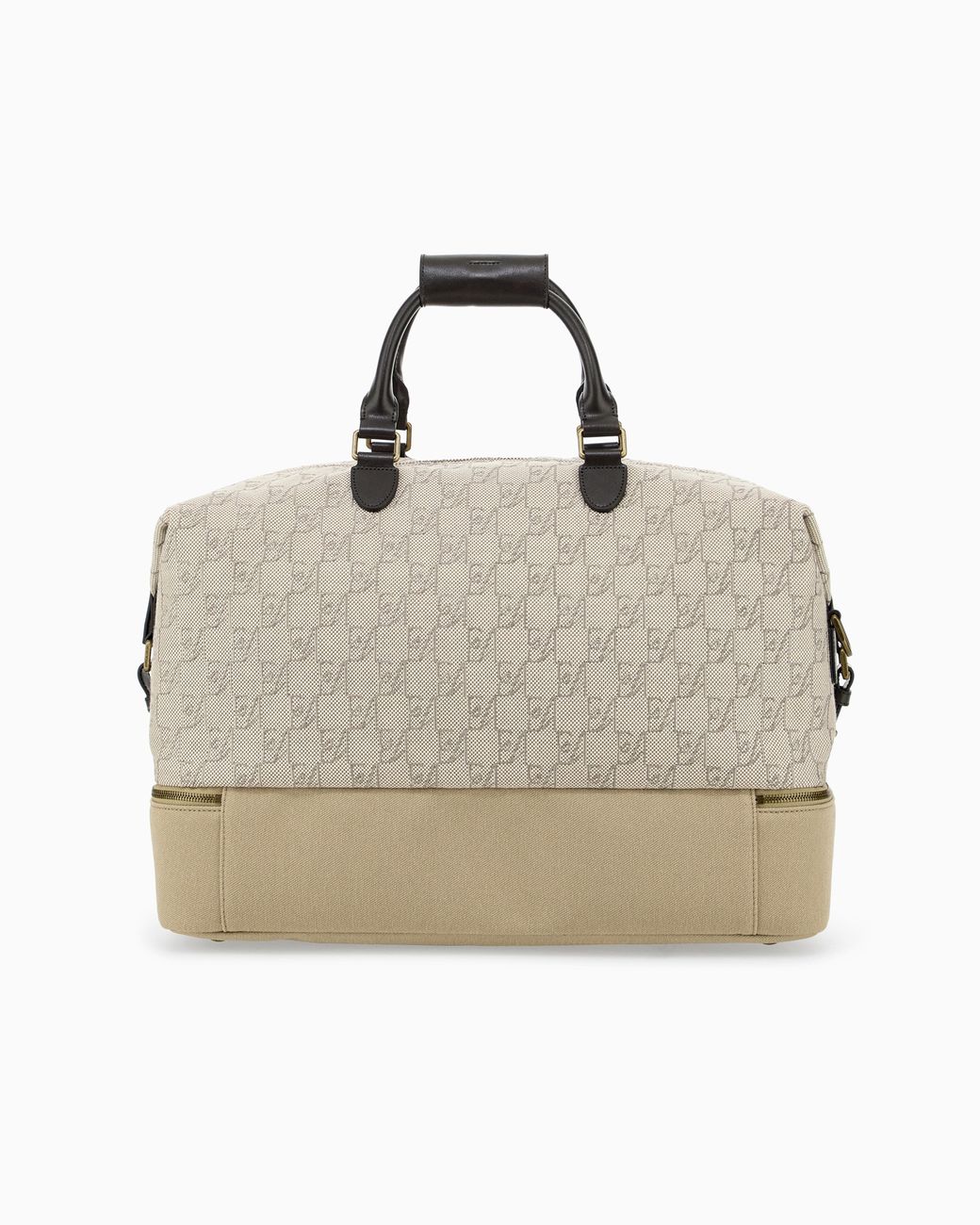 Emporio Armani Natural Holdall With Monogram Front Pockets And Bottom Compartment for men