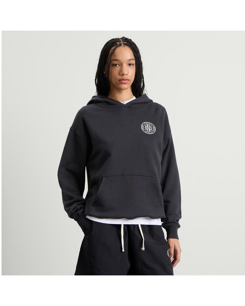 END. Black Leisure Pullover Hoodie