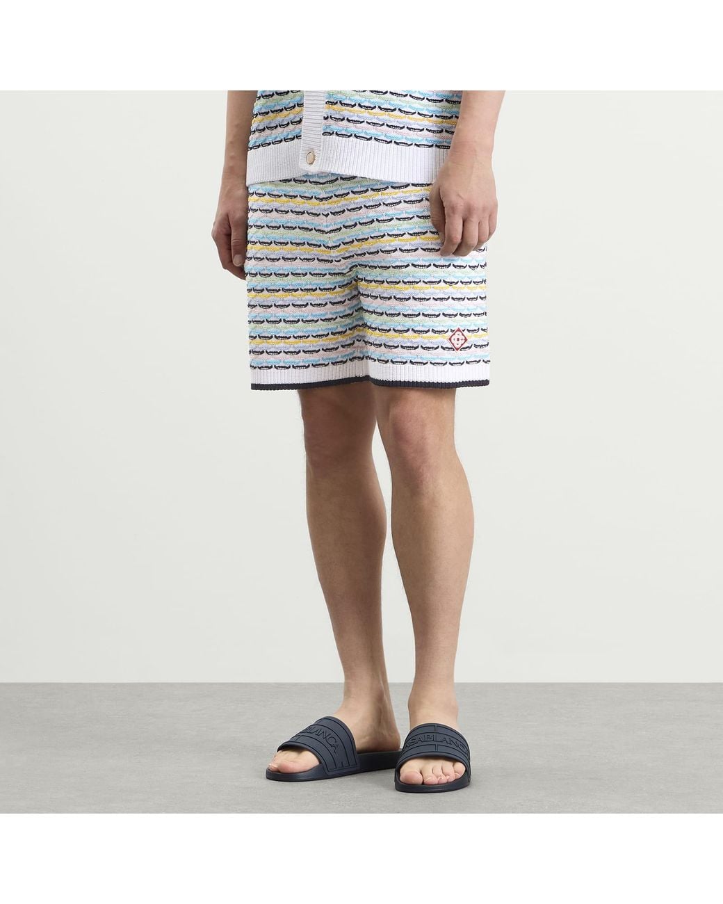 Casablanca Blue Tuck Stitch Shorts for men