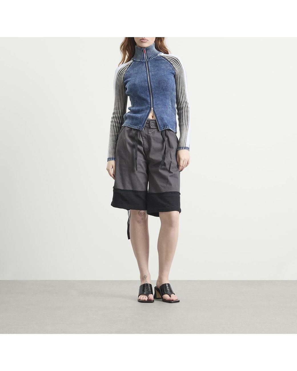 OTTOLINGER Gray Baggy Cargo Shorts