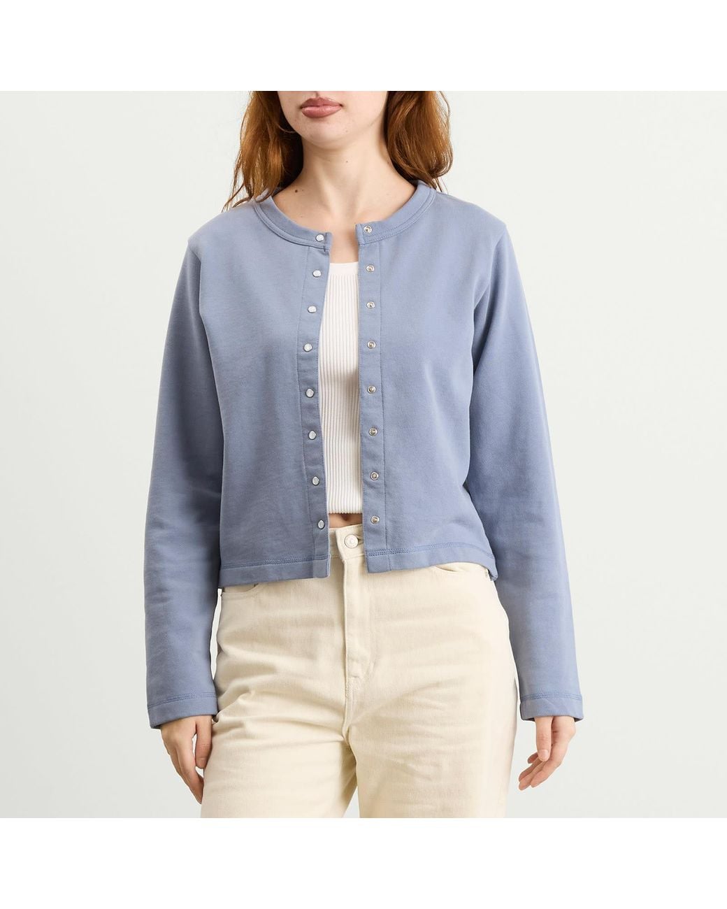 Fruity Booty Blue Cotton Terry Cardigan