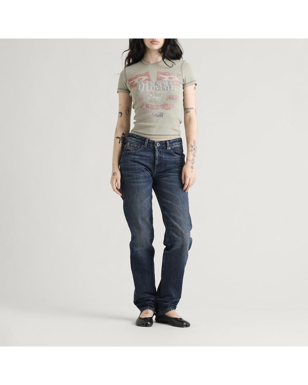 DIESEL Blue D-Liet Straight Leg Jeans