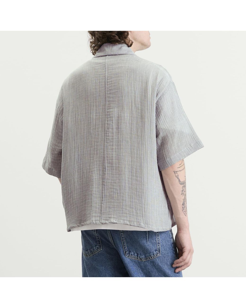 Won Hundred Gray Maza Short Sleeve Shirt for men