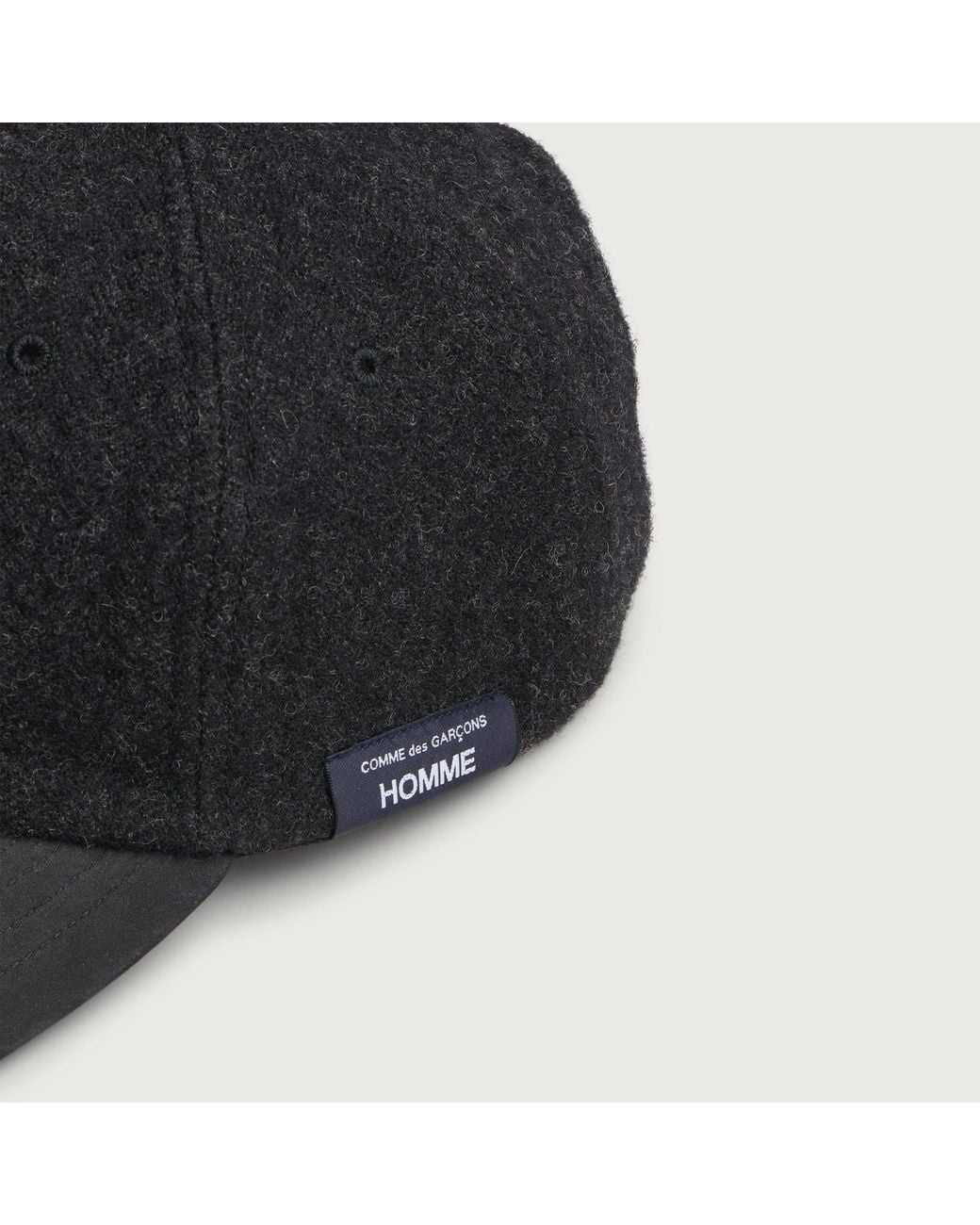 Comme des Garçons Black Herringbone Cap for men