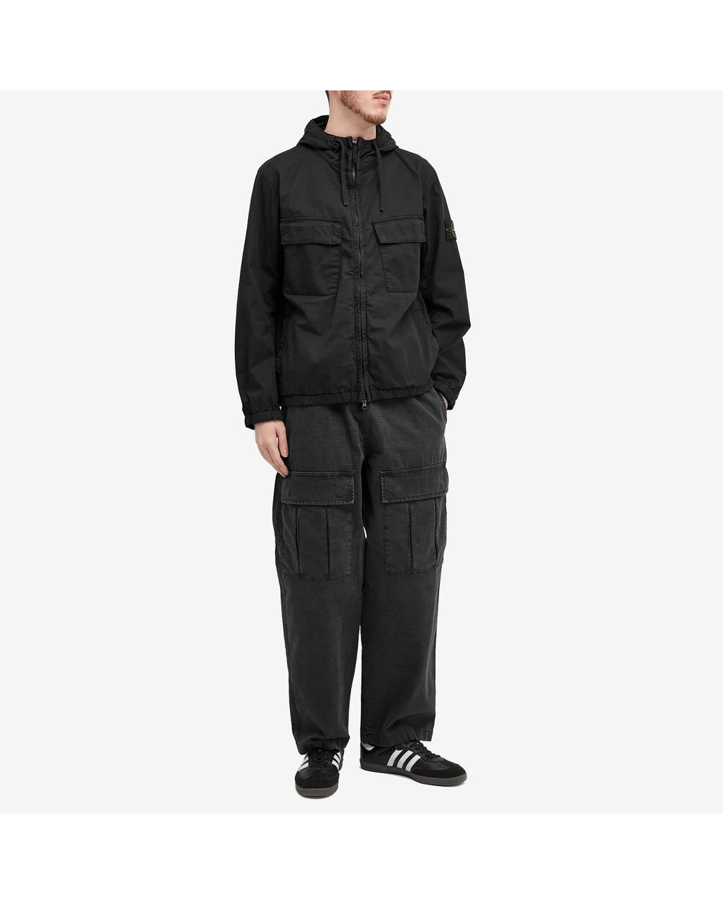 Stone Island Supima Cotton Twill Stretch-Tc Hooded Jacket in Stone Island Supima Cotton Twill Stretch-Tc Hooded Jacket in