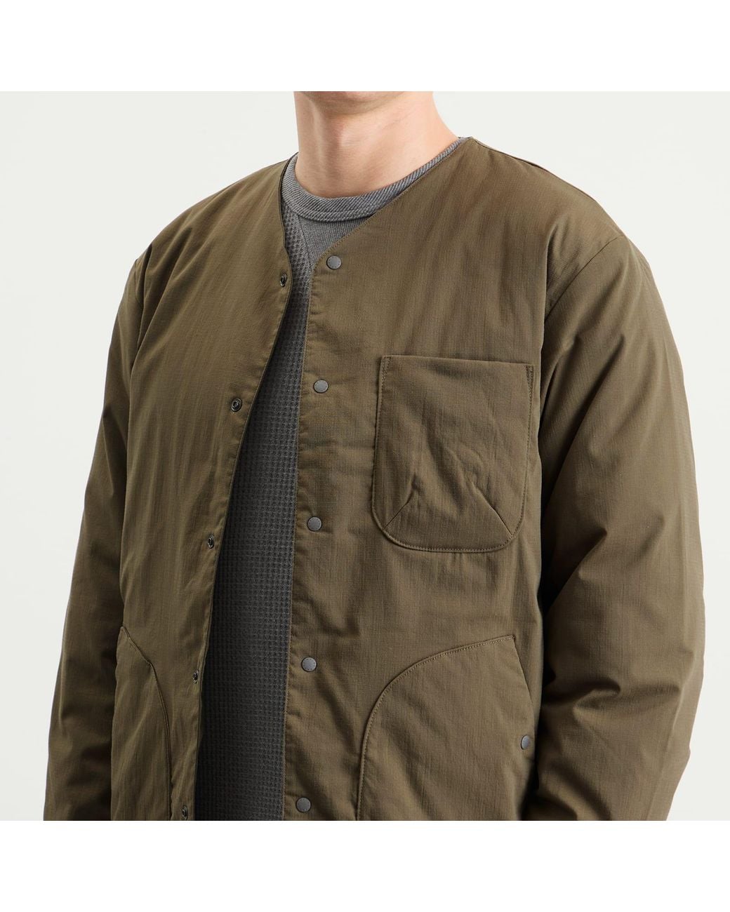 NANGA Green Hinoc Ripstop Inner Down Cardigan for men