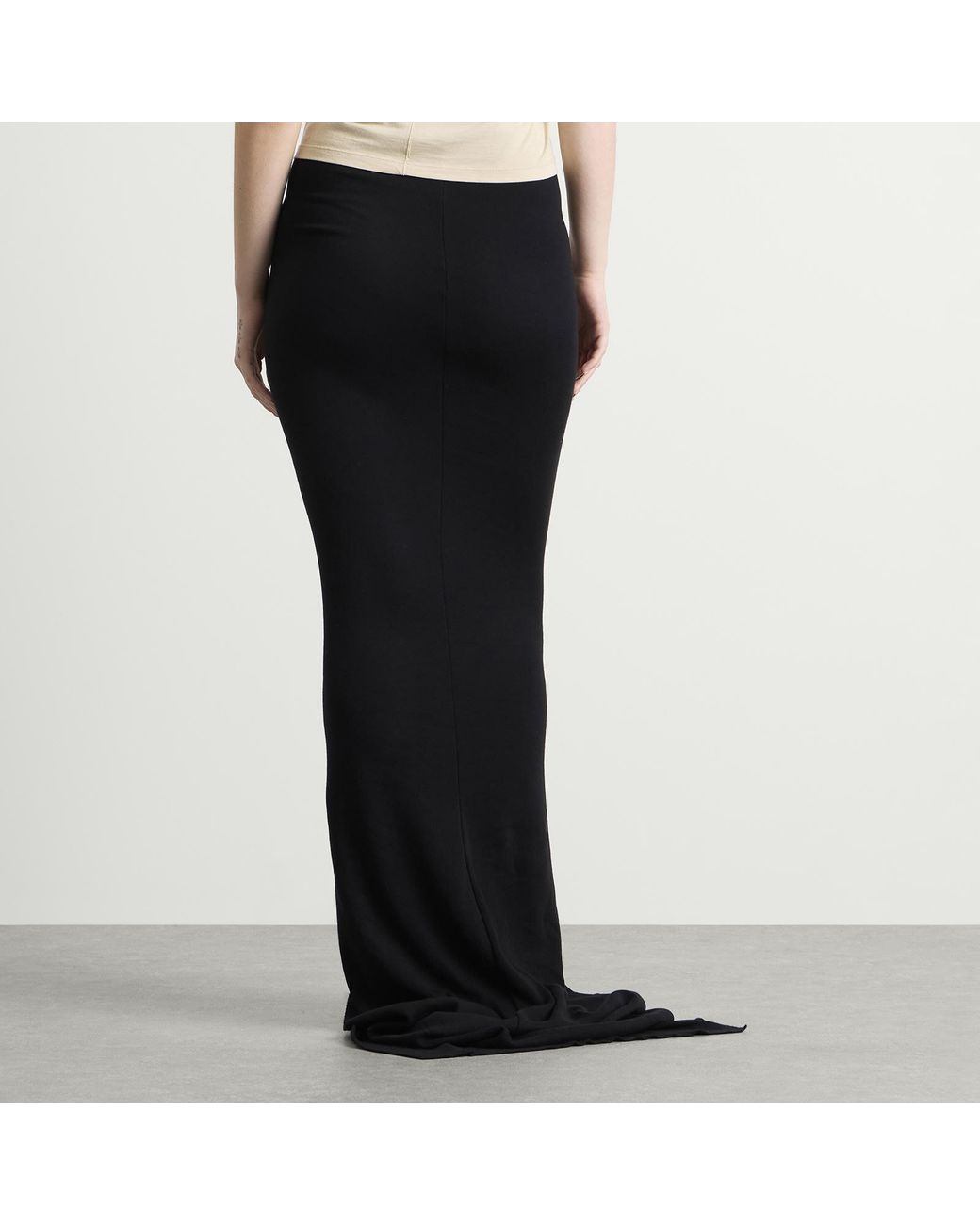 Rick Owens Black Edfu Maxi Skirt