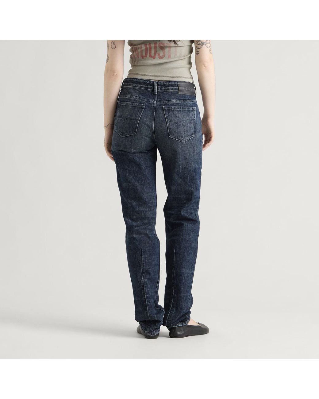 DIESEL Blue D-Liet Straight Leg Jeans