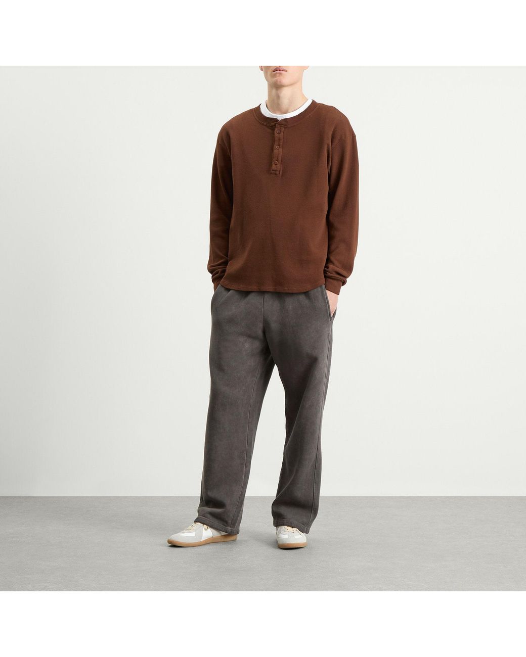 Les Tien Gray Heavyweight Oil Washed Classic Pant for men