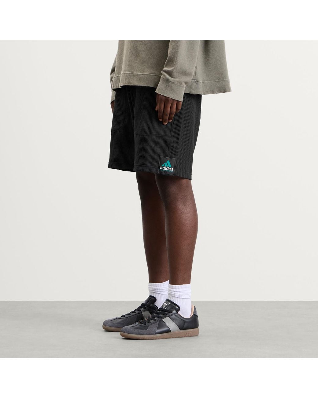 Adidas Black Eqt Waffle Short for men