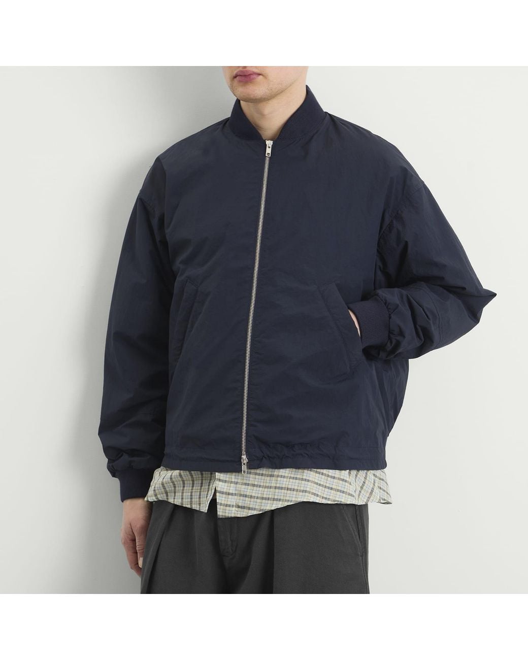 YMC Blue Technical Basement Bomber Jacket for men