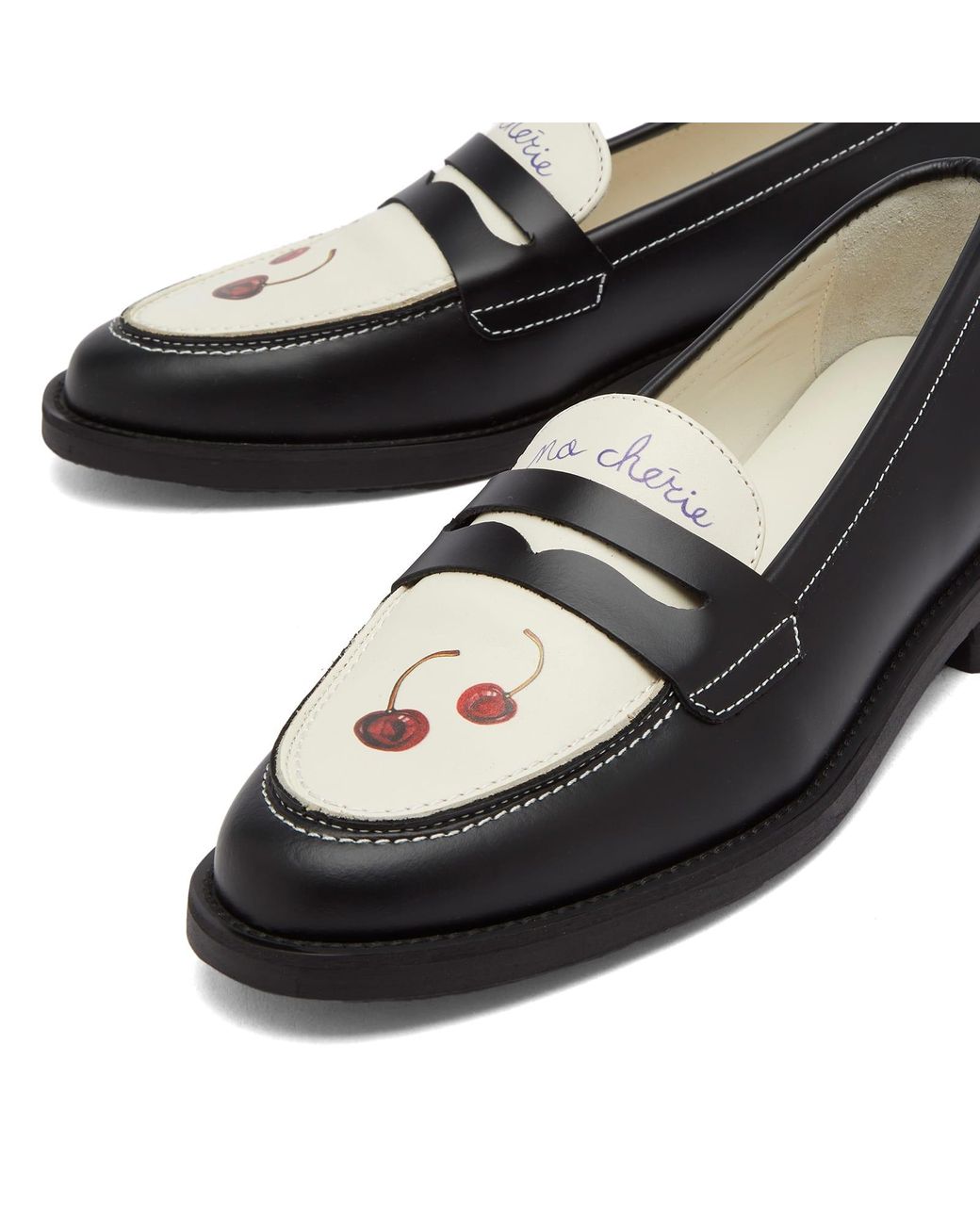 Duke & Dexter Wilde Cherry Penny Loafer in Black | Lyst UK