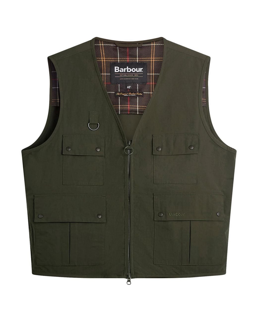 Barbour Green Fly Fishing Vest for men