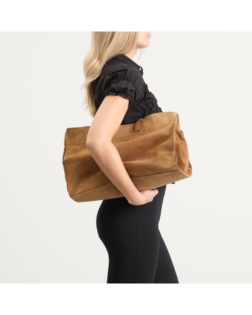 GIMAGUAS Brown Maxi Shopper Bag