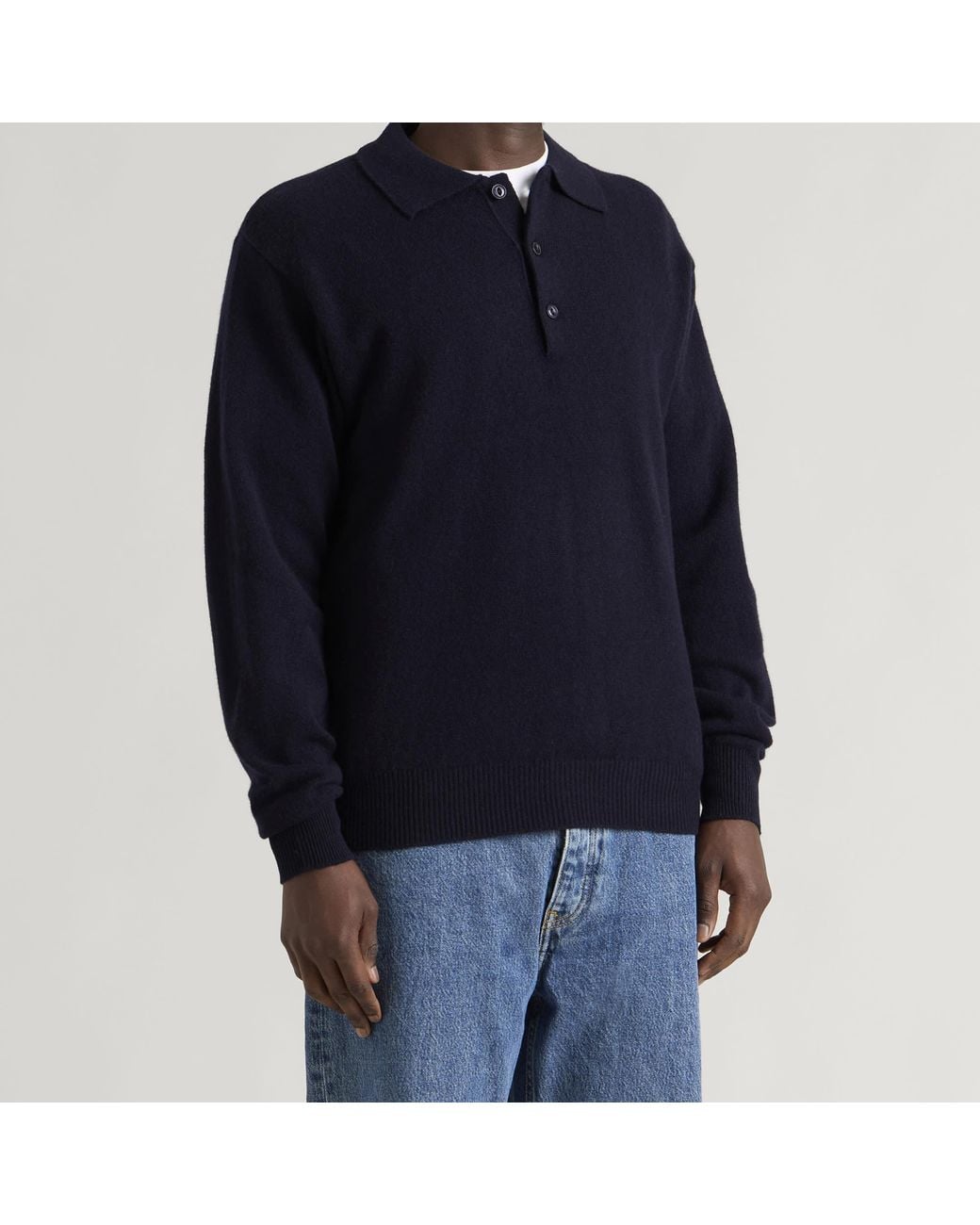 Pittari Blue Knitted Polo for men