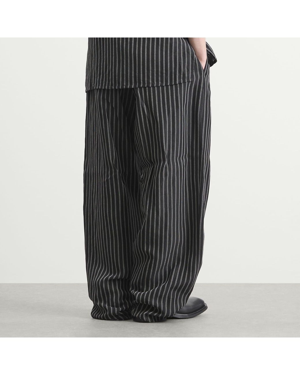 Willy Chavarria Gray Toluca Pinstripe Pant for men