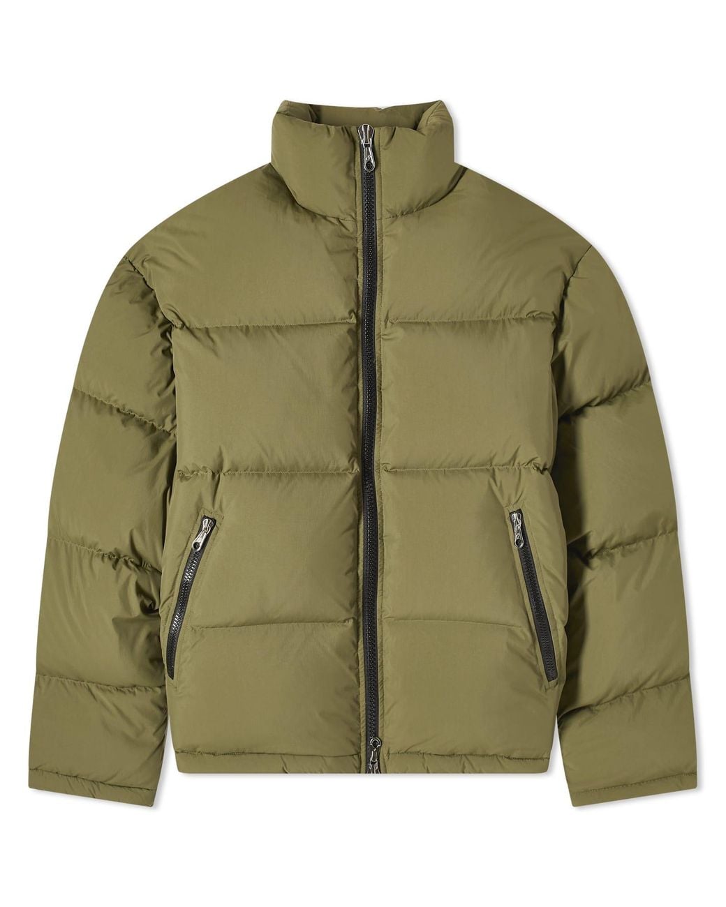 Cole Buxton Insulated Cropped Puffer Jacket in Green for Men | Lyst