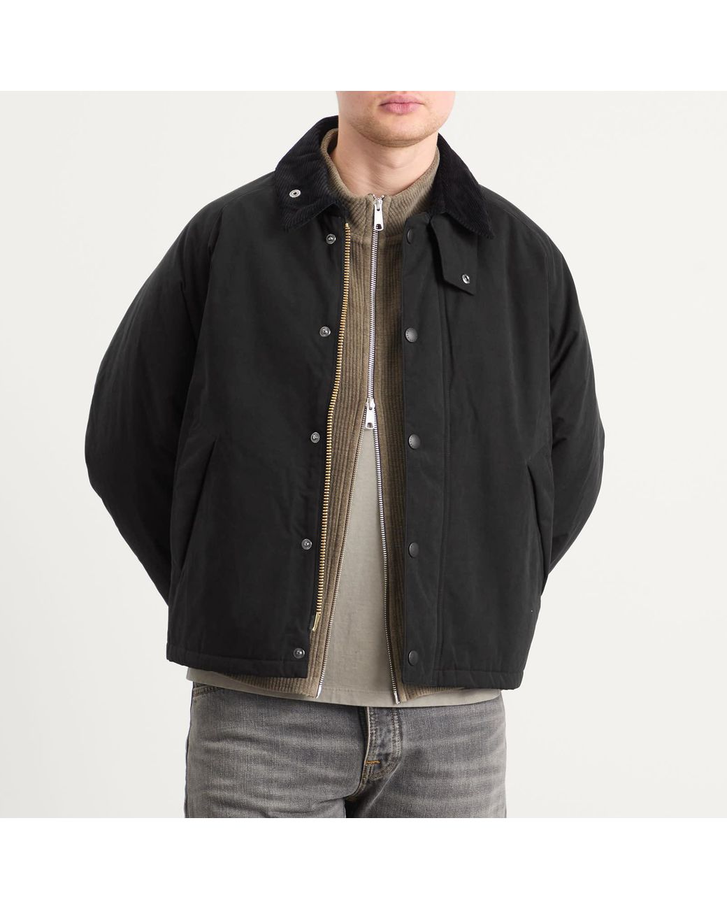 Barbour Padded Transport Jacket in Black for Men | Lyst