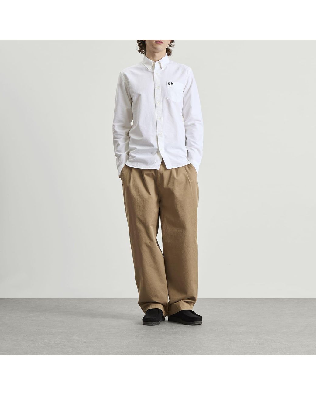 Fred Perry White Oxford Shirt for men