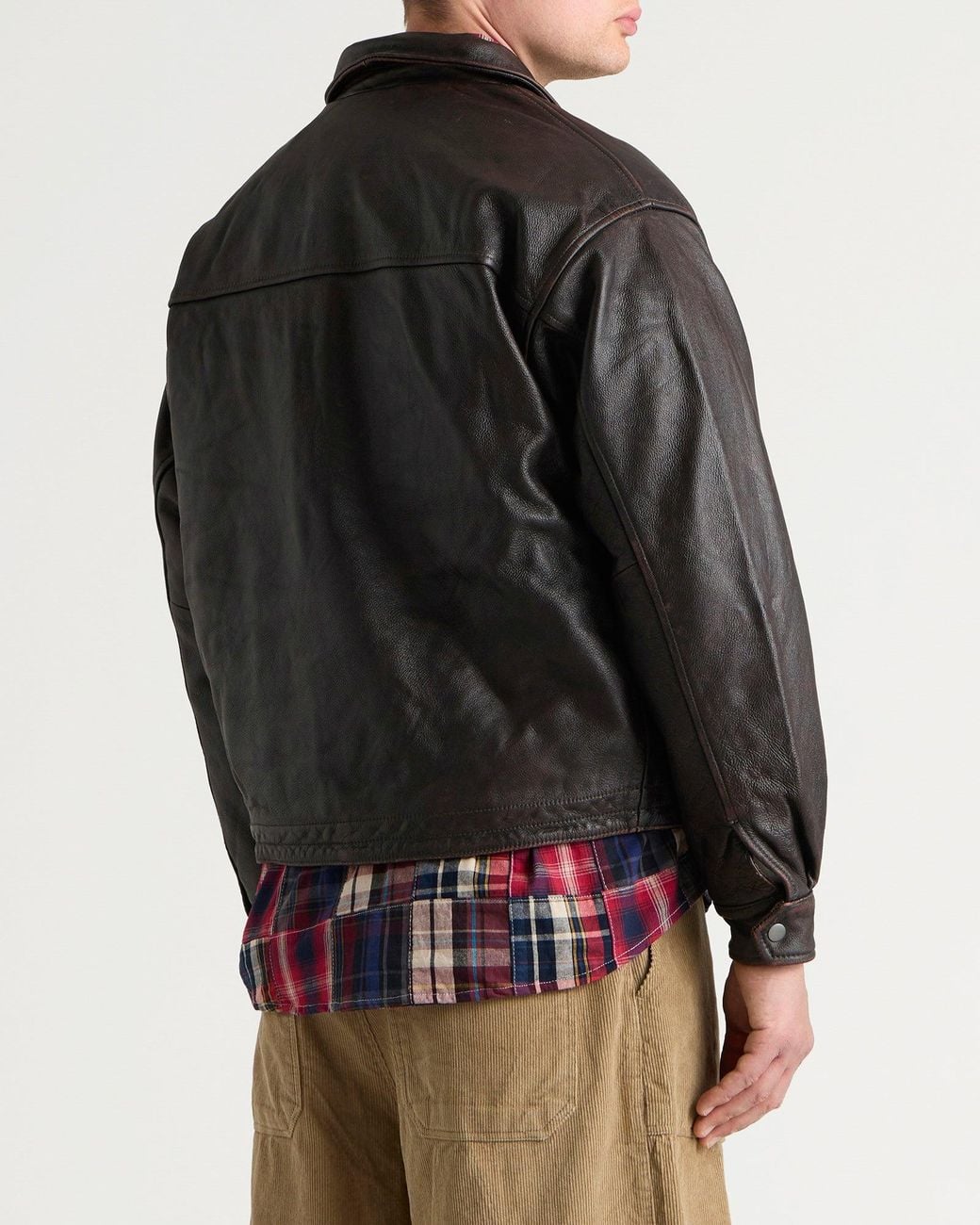 FRIZMWORKS Destroyed Cowhide Leather Jacket in Black for Men | Lyst
