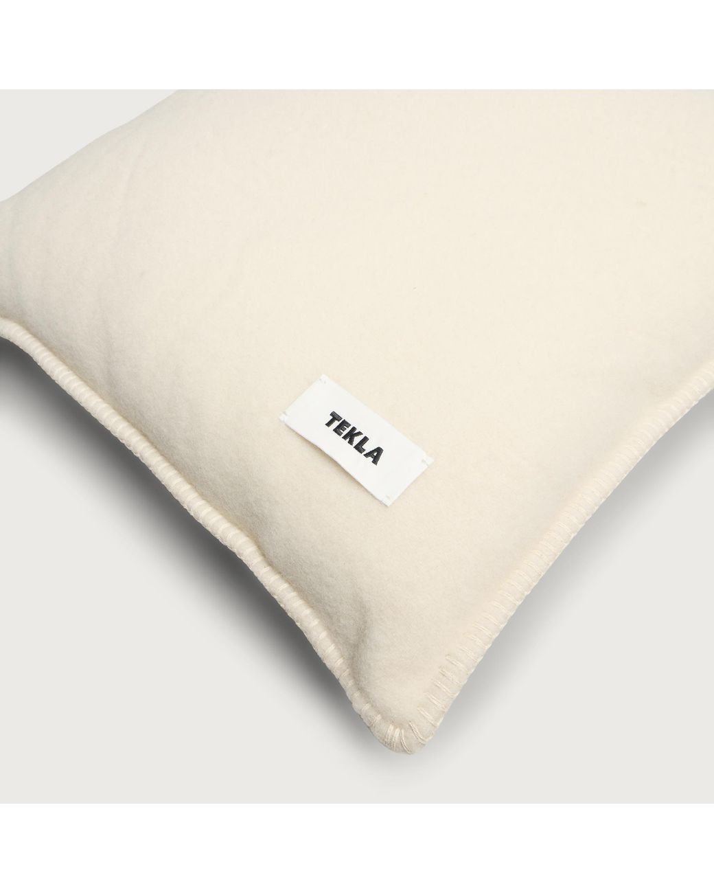 Tekla White Lambswool Cushion