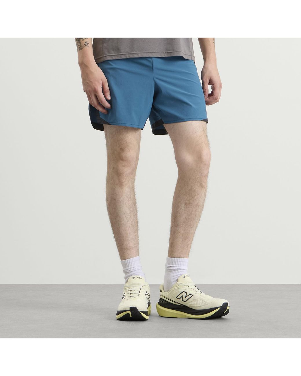 New Balance Blue Rc Essential Short 5" for men