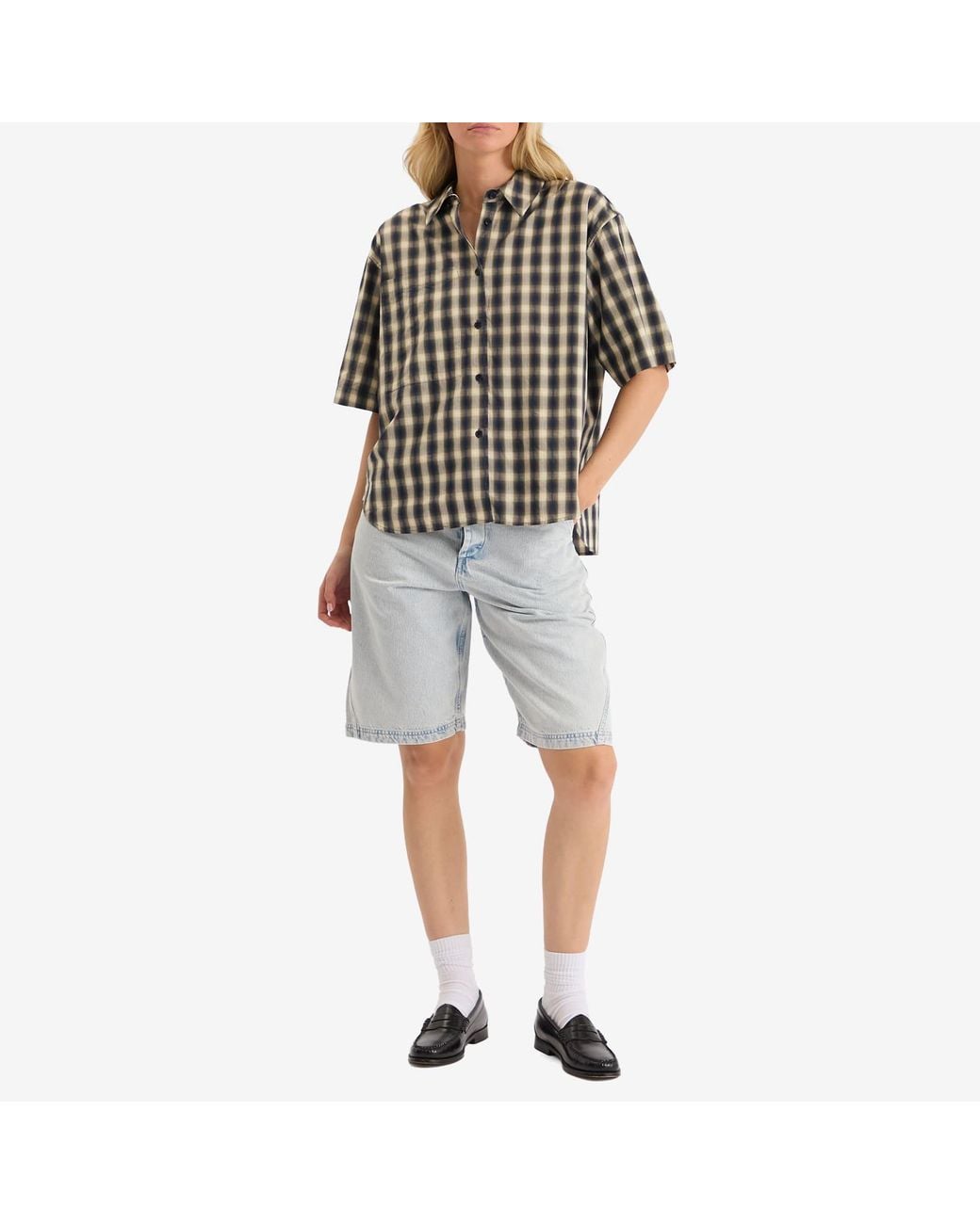 YMC Gray Eva Check Shirt