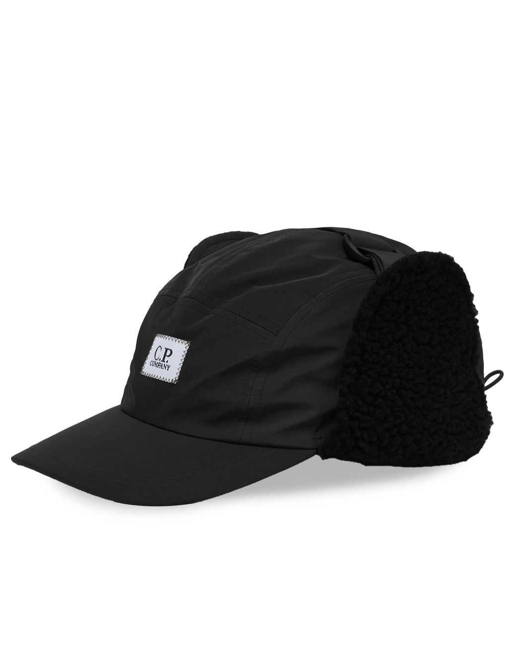 C.P. Company Chrome-R Earflap Cap in Black for Men | Lyst
