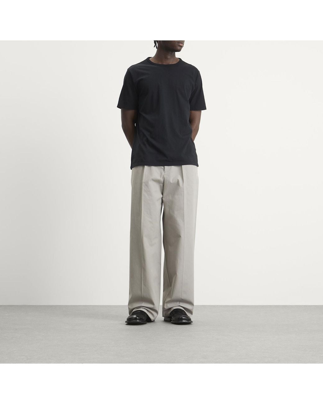 Jil Sander Gray Cotton Pleated Trouser for men