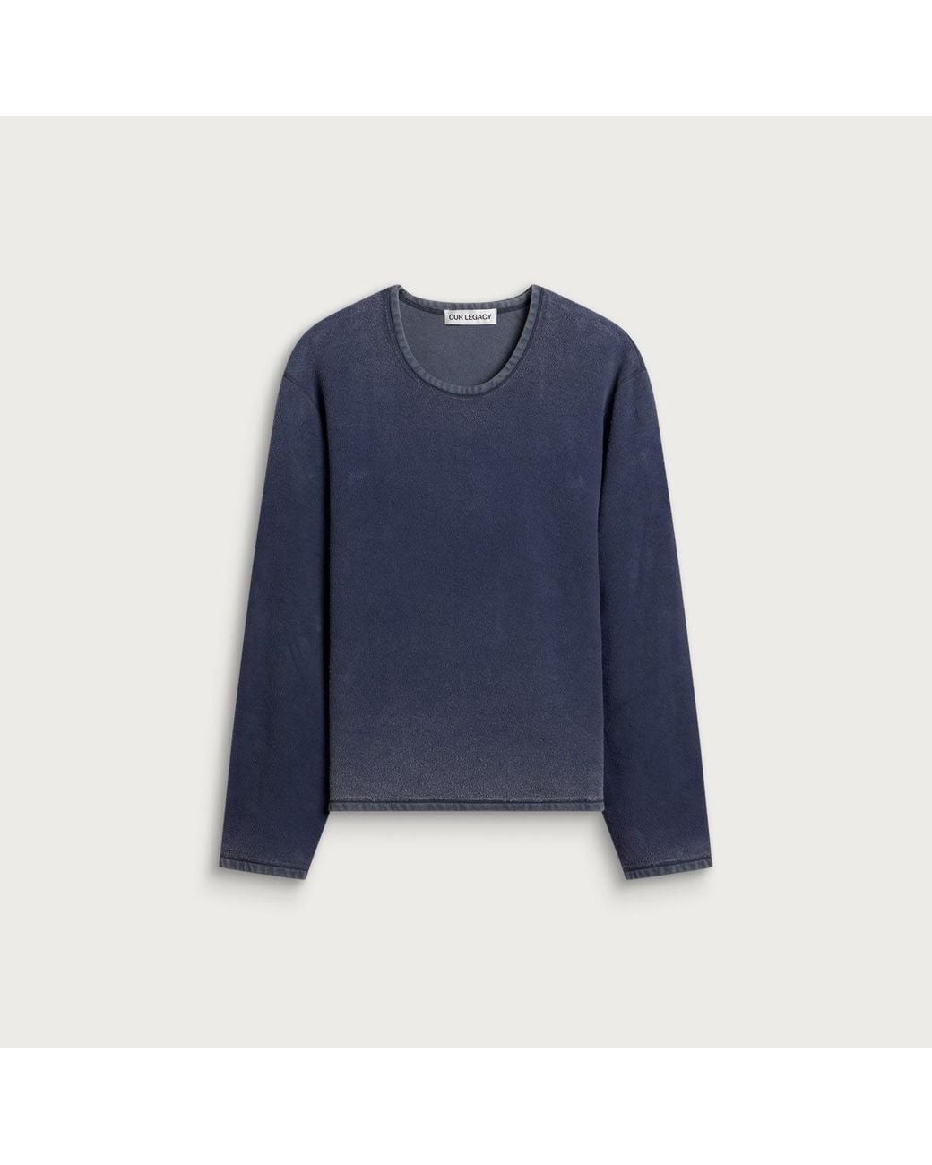 Our Legacy Blue Alloy Star Fleece Double Lock U Neck for men