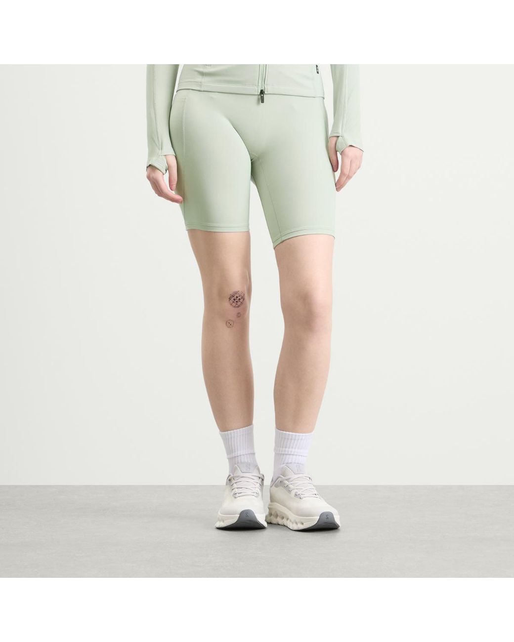 On Shoes Green Studio Cycling Shorts