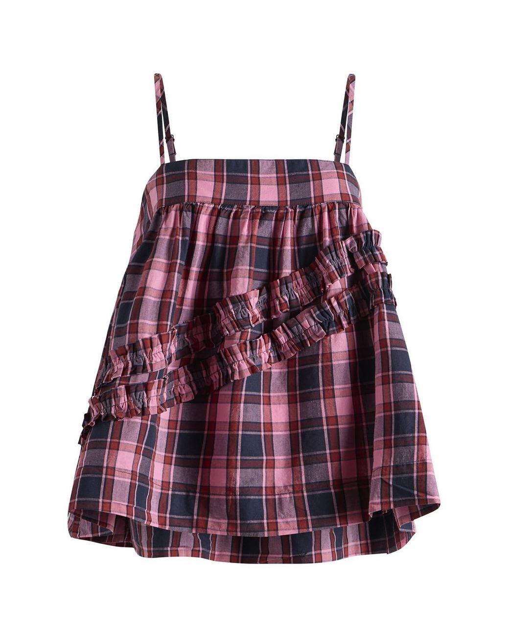 Damson Madder Purple Nyra Ruffle Cami Top