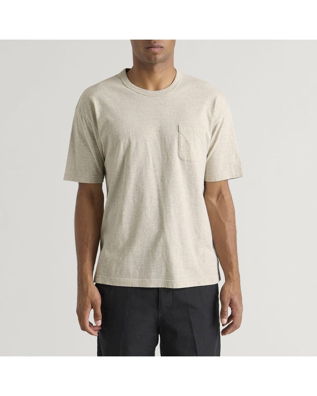 Visvim Natural Jumbo Damaged T-Shirt for men