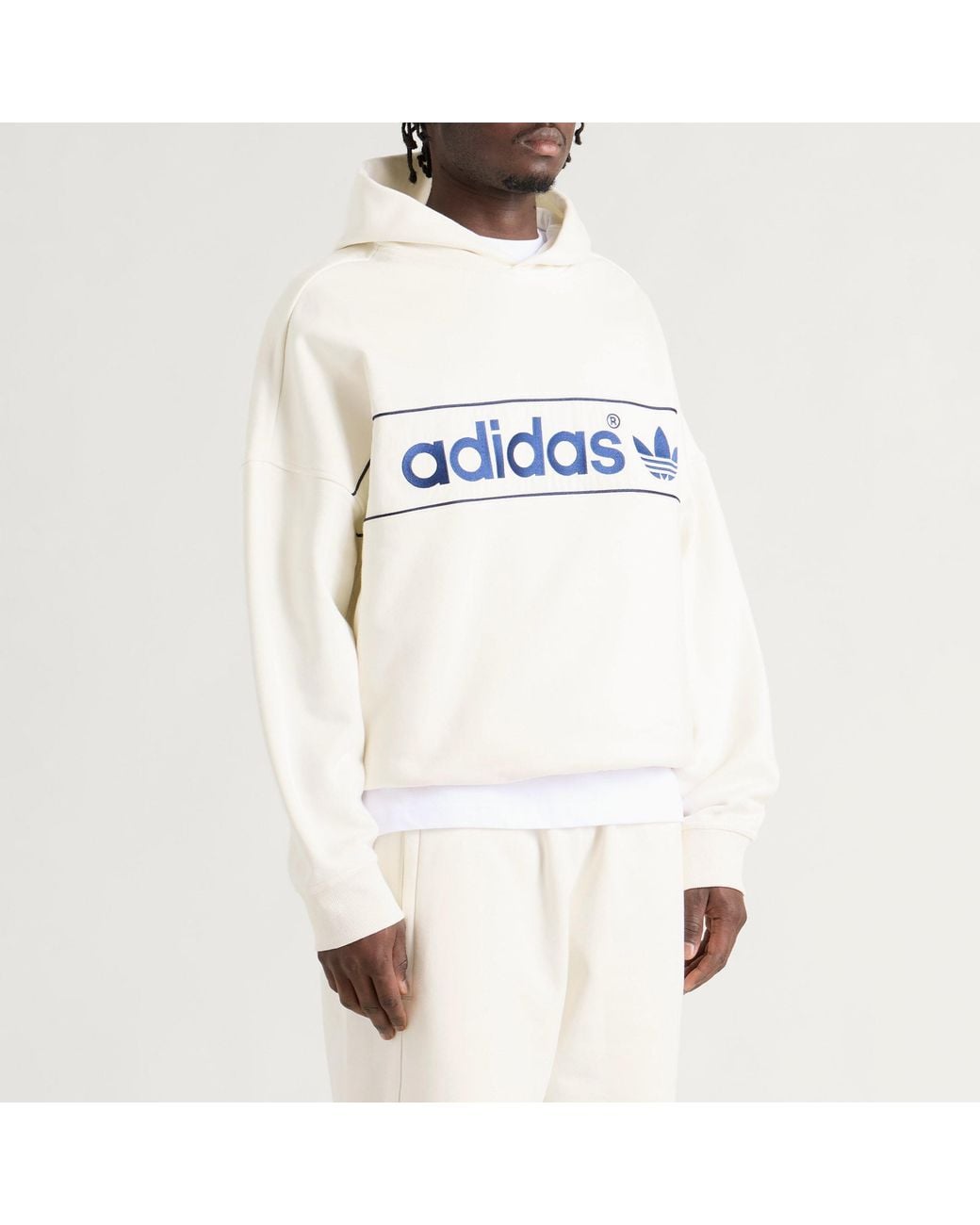 Adidas White Block Hoody for men