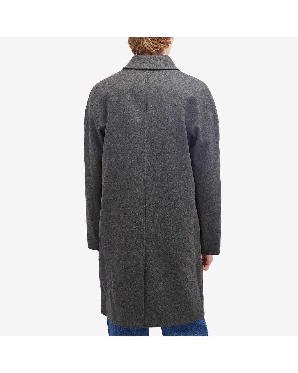 A.P.C. Black Auster Wool Mac Jacket for men