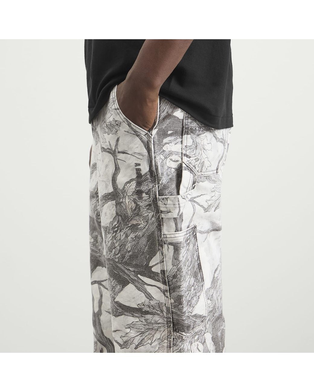 Printable Loop Border A Bathing Ape Tree Edge Camo Work Pants in Gray for Men | Lyst
