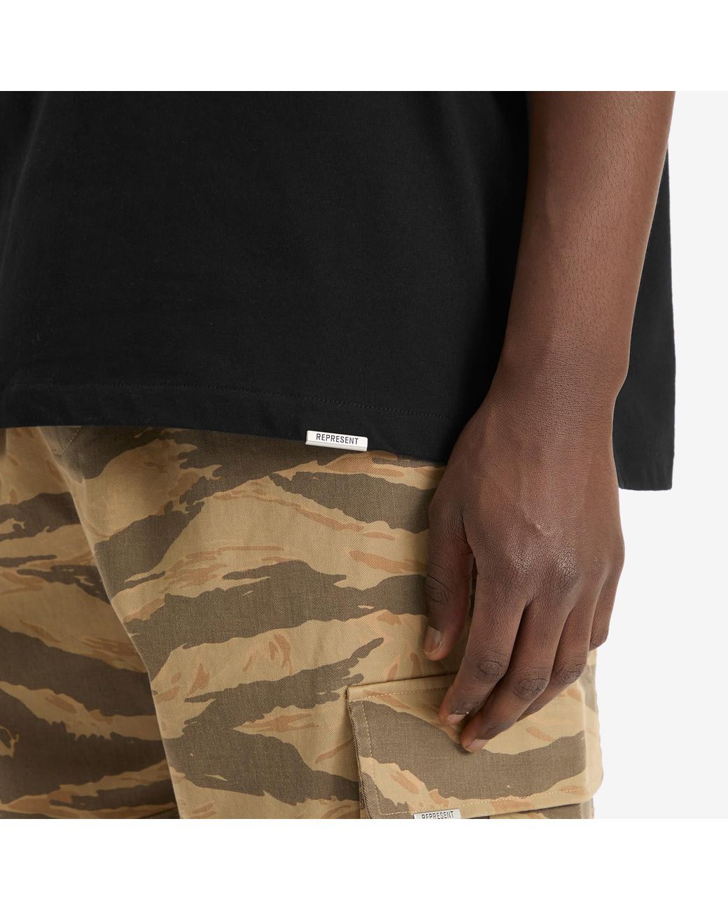 Represent Black Initial Oversized T-Shirt for men