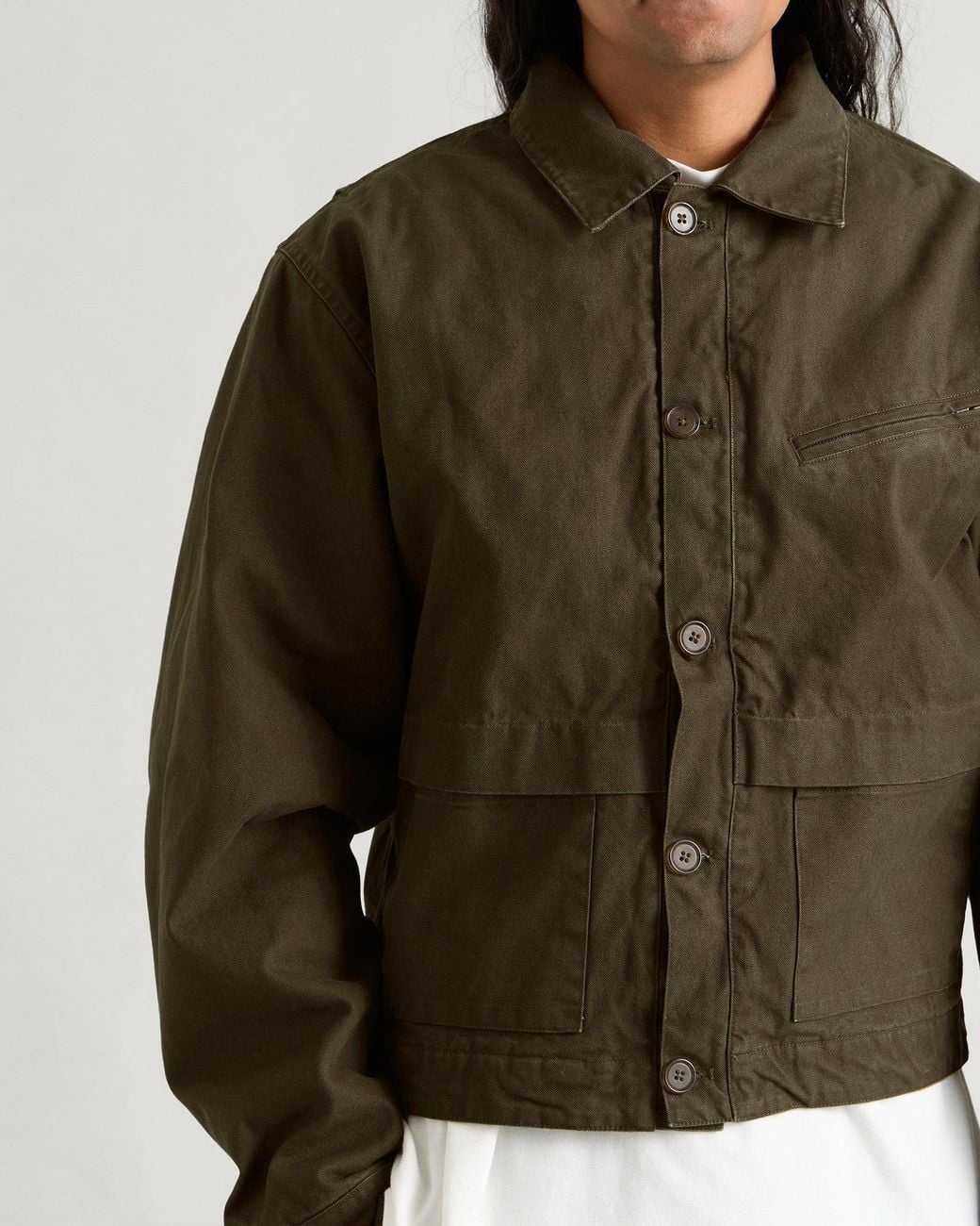Entire studios Green Hatch Cotton Jacket for men